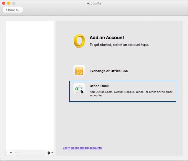 outlook 2011 for mac mail could niot be received at this time.
